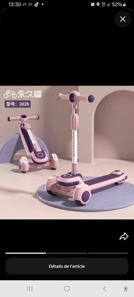 Trotinette Enfant 3 en 1