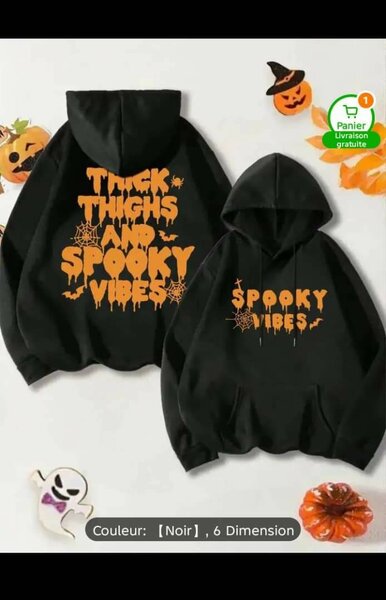 Sweat à capuche Halloween 'Spooky Vibes'