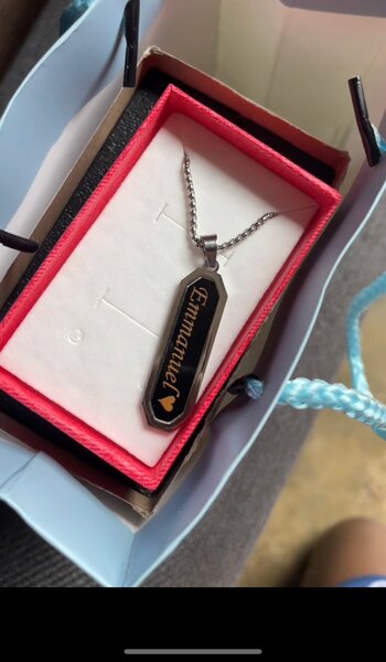 Collier Gravé en Acier