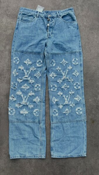 Jean décontracté brodé