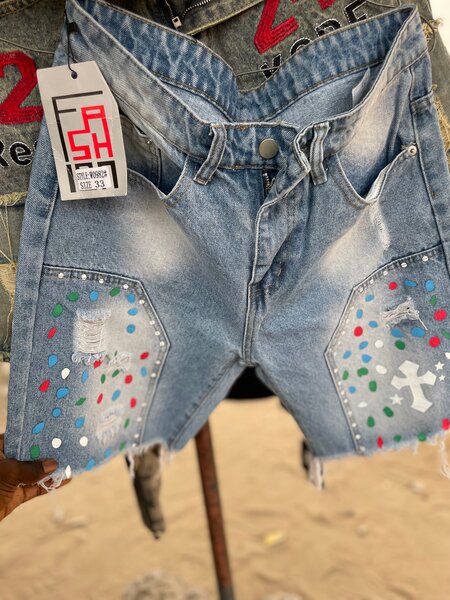 Short en jean femme FASH décontracté