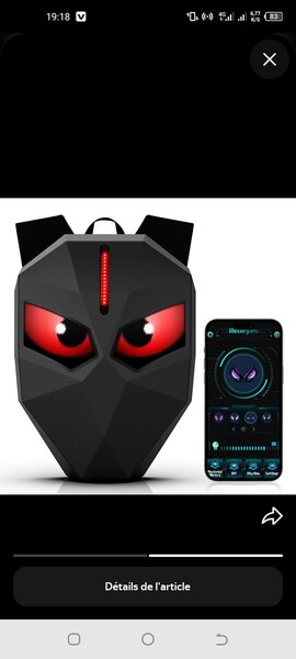 Sac à dos LED interactif