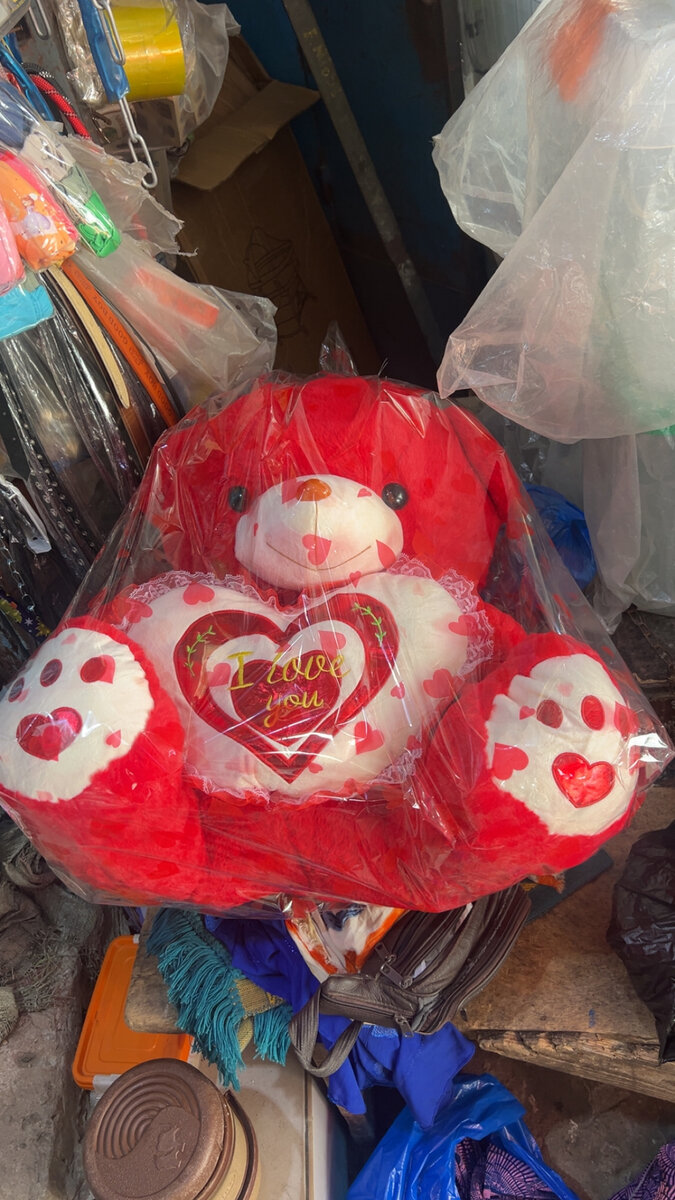 Red Heart Teddy Bear Plush Toy