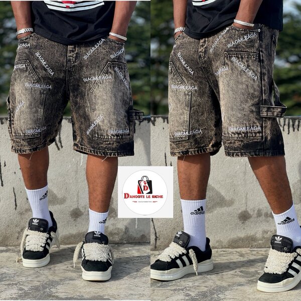 Shorts cargo en jean branchés