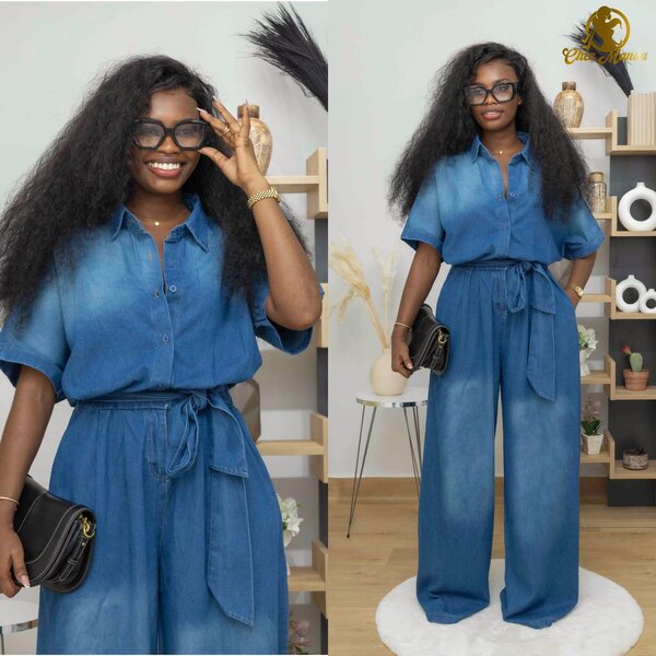 Combinaison jeans élégante pour femme