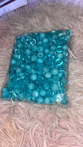 Perles turquoise décoratives