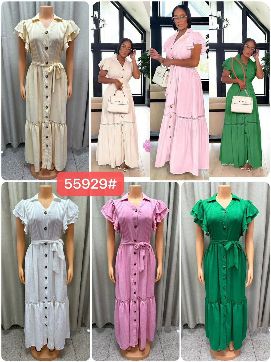 Robe élégante boutonnée