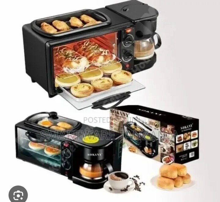 Mini Four Cafetière - 3 en 1 pour Petit-déjeuner