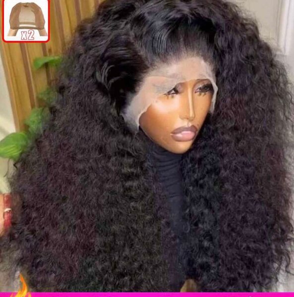 Perruque lace front curly