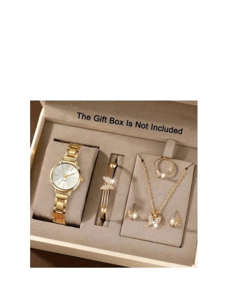Set Montre et Bijoux Doré