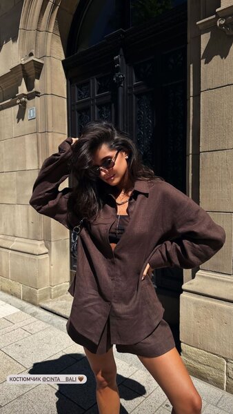 Survêtement marron pour femme