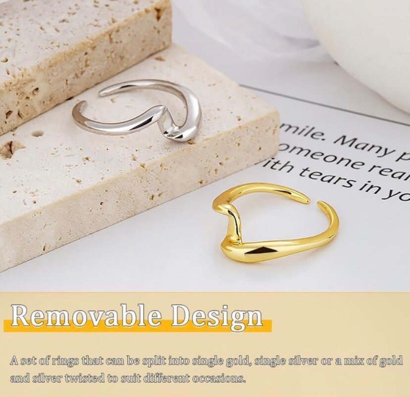 Bague réglable en alliage doré