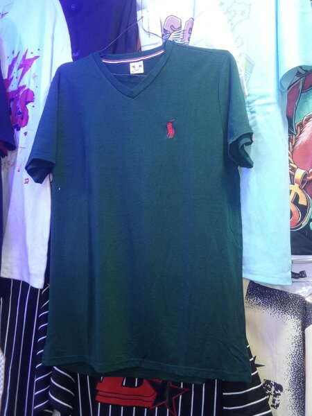 T-shirt verte en coton