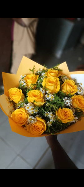 Bouquet de roses jaunes