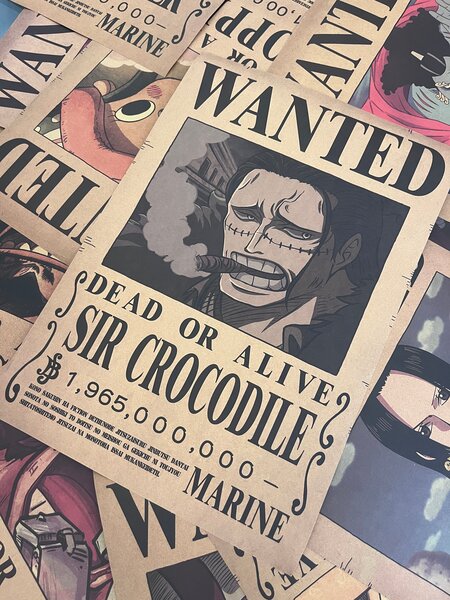 Affiche Wanted One Piece Sir Crocodile