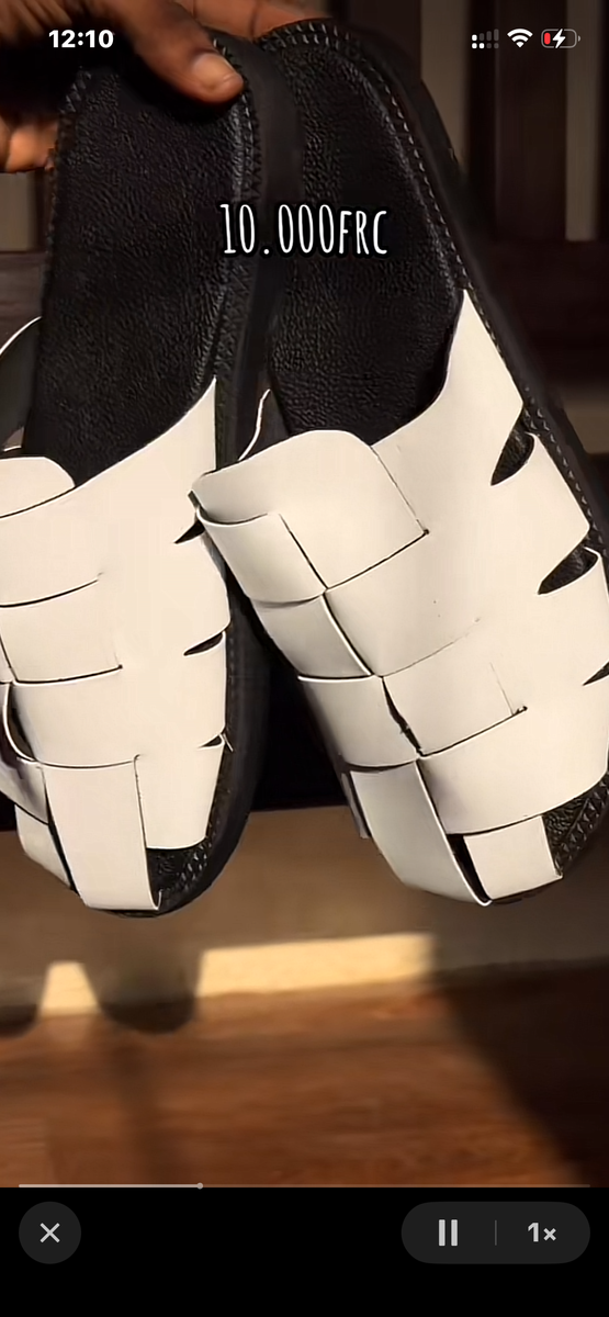 Sandales en cuir tressé