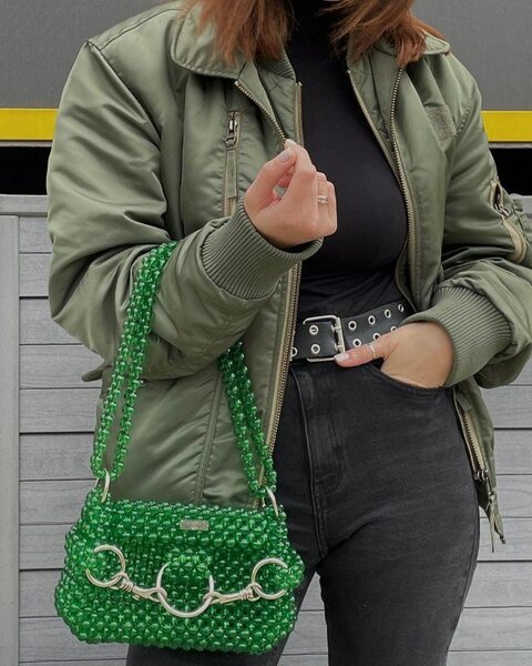 Sac bandoulière stylé perles