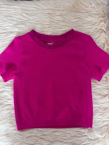 T-shirt rose femme basique