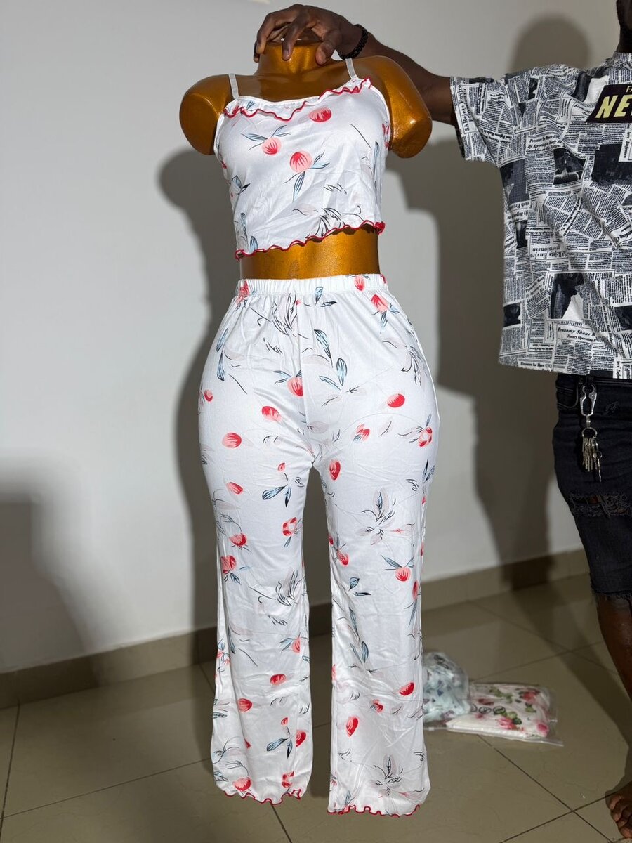 Ensemble pyjama femme fleuri