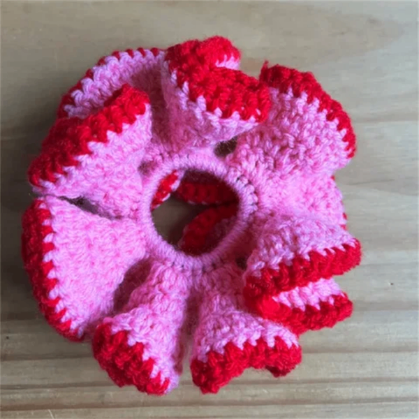 Chouchou crochet coloré