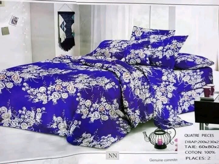 Parure de lit coton motifs