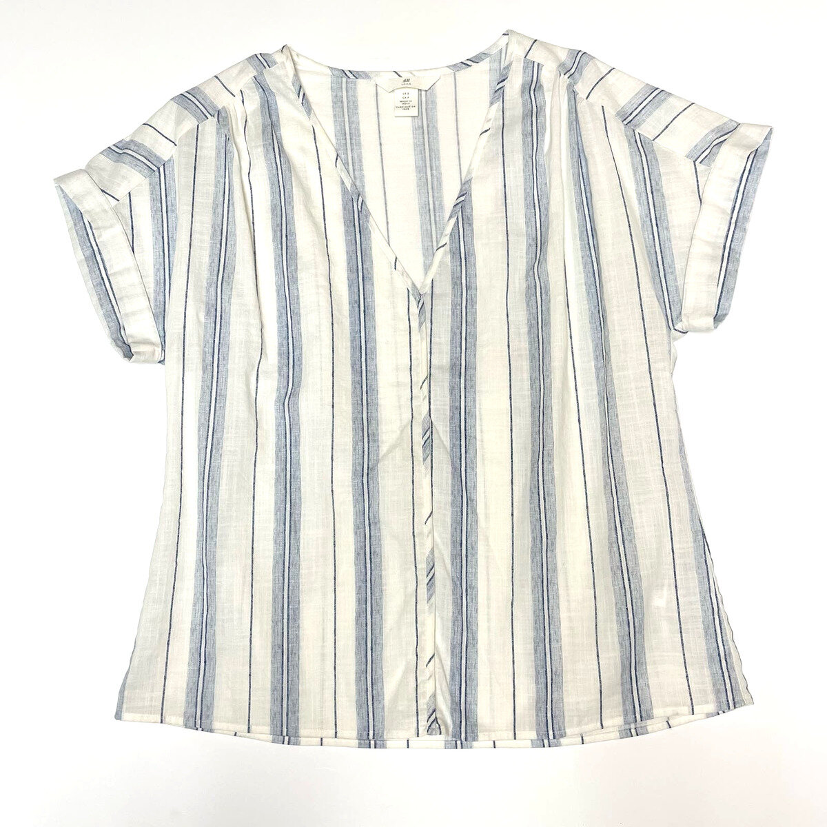 Blouse rayée en lin femme