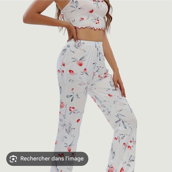 Ensemble pyjama femme fleuri