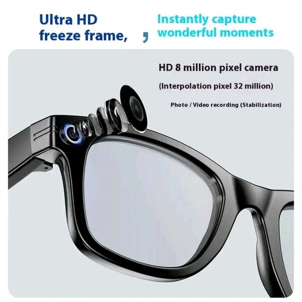 Lunettes de soleil avec caméra HD 8 millions de pixels
