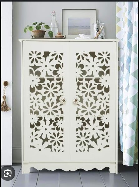 Armoire de rangement à motifs floraux