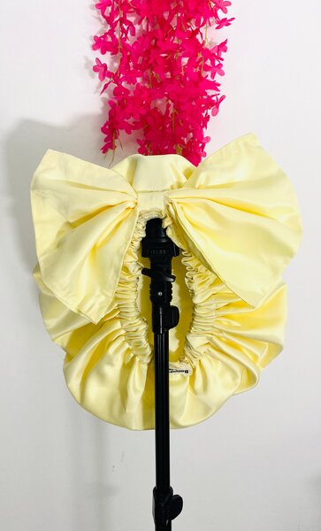 Bonnet de Douche Satin Jaune