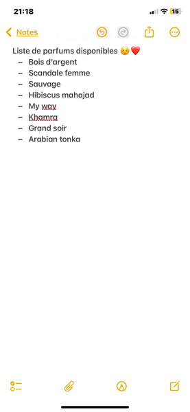 Liste de parfums de luxe