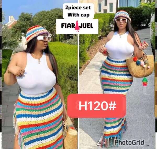 Ensemble crochet coloré été