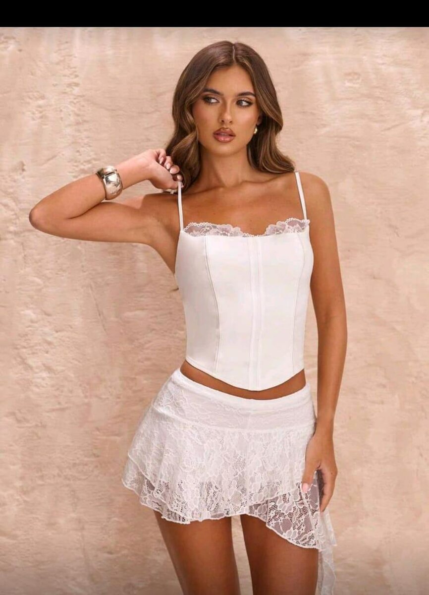Ensemble lingerie blanc dentelle