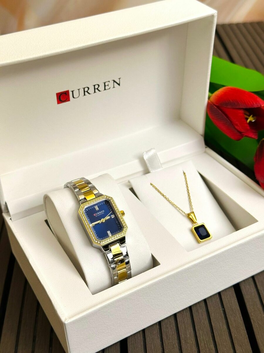 Montre CURREN avec collier en or