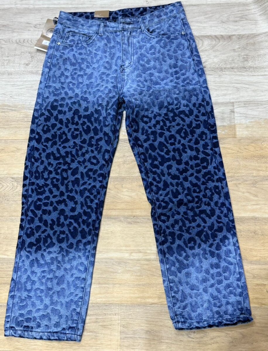 Jeans dégradé avec motifs tendance