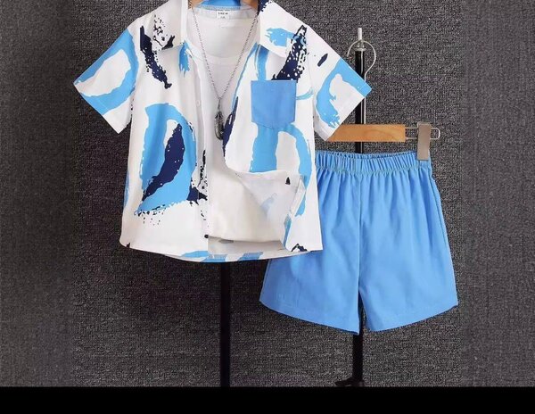 Ensemble été garçon coloré