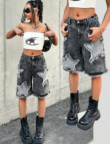 Shorts en jeans déchirés pour femme