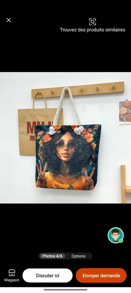 Sac cabas artistique