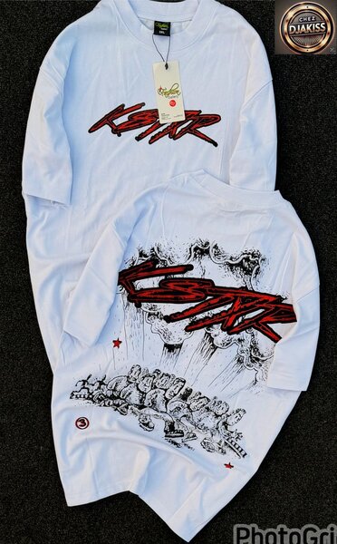 T-shirt homme blanc graphique KRAK