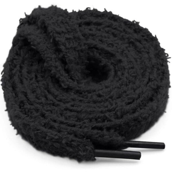 Lacets noirs en peluche