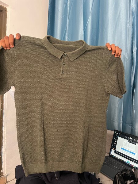 Polo en maille kaki