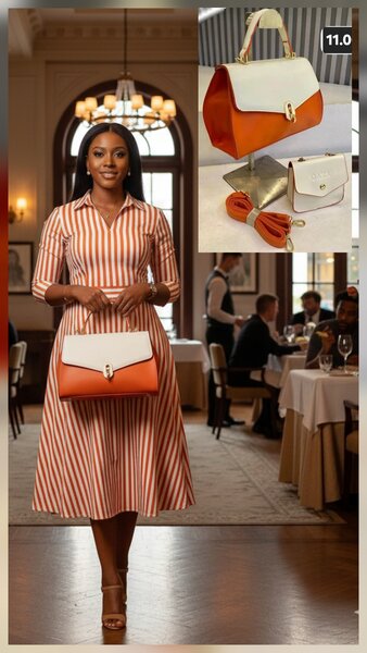 Sac à main élégant bicolore