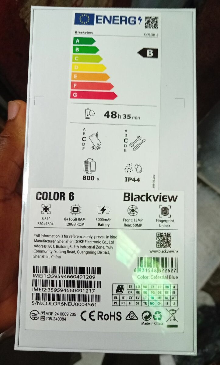 Téléphone Blackview Color 6 Dual SIM