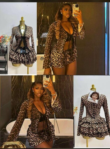 Robe nuisette léopard sexy