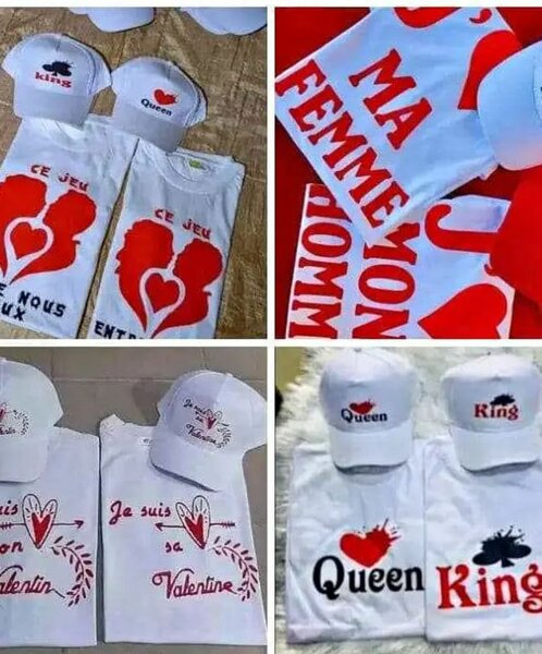 T-shirts Couple Queen King Amour