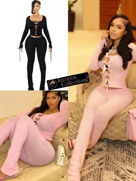 Ensemble pyjama deux pièces en velours