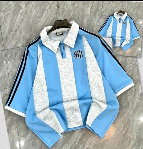 Polo à rayures manches courtes