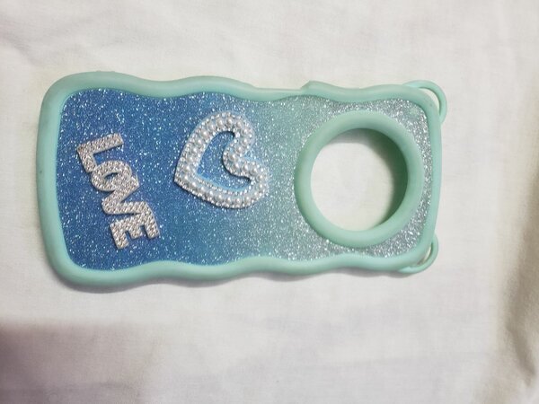 Coque Téléphone Pailletée Cœur