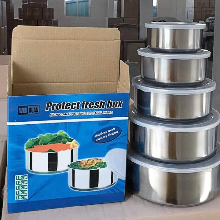 Boîtes de stockage inox empilables