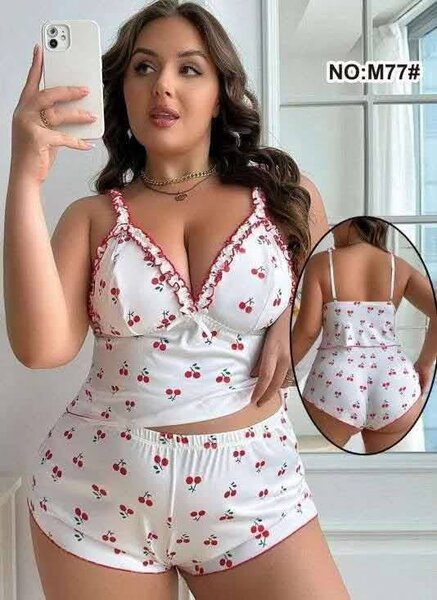 Pyjama sexy imprimé coeur